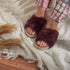 Snuggs Fuzzy crossover Slipper Dark Red